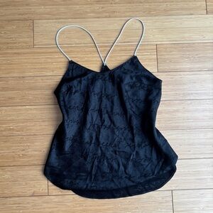 Vintage Victoria’s Secret black satin logo camisole tank
